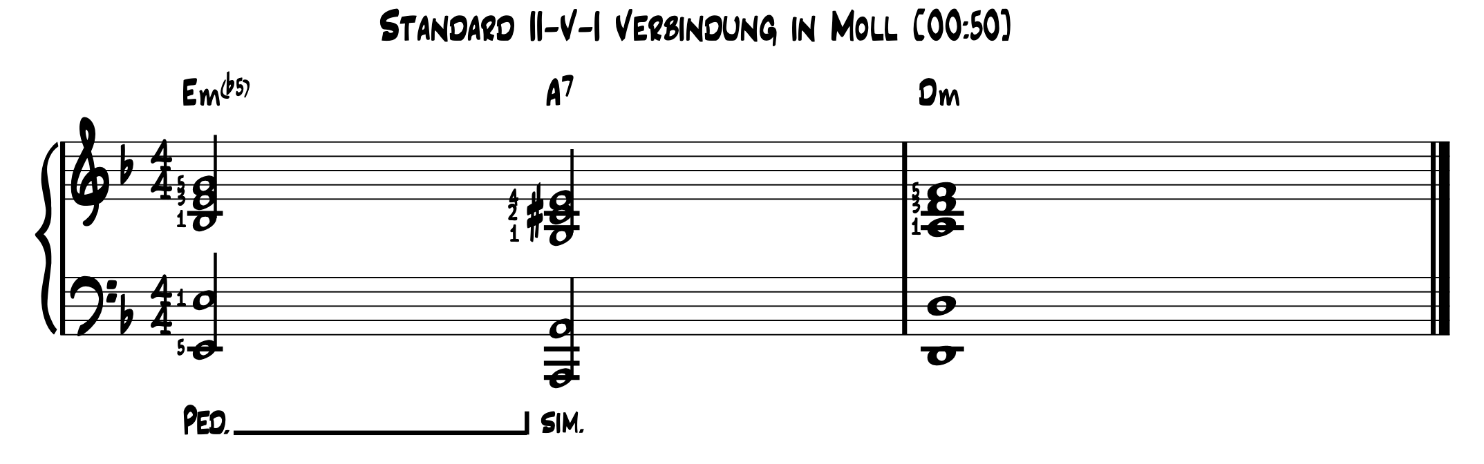 Standard ii-V-i Verbindung in Moll